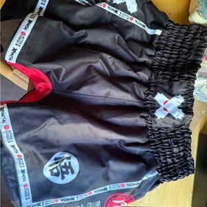 X Martial Black & Red Muay Thai Shorts